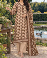 Zarineh Everyday Khaddar Printed Suit - 3 Pc