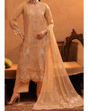 Zarineh Aina Chiffon Luxury Embroidered Suit - 3 Pc
