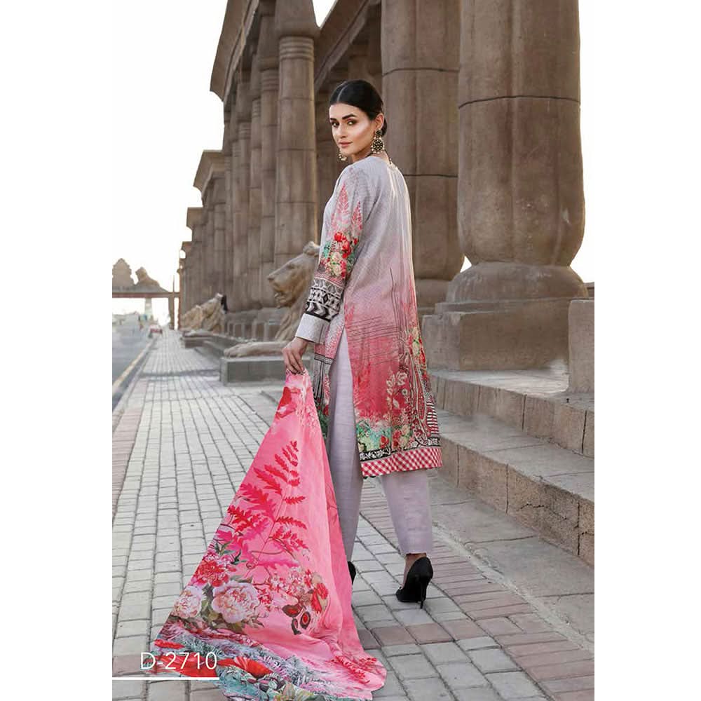Orissa Digital Printed Chikan Kari Linen 3 Pcs Un-Stitched Suit - 2710