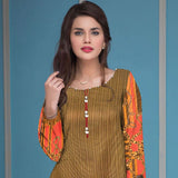 Anchal Digital Printed Masoori Un-Stitched Kurti - 04