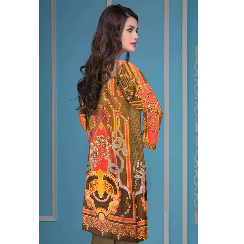 Anchal Digital Printed Masoori Un-Stitched Kurti - 04