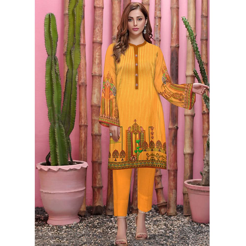 Anchal Digital Printed Masoori Un-Stitched Kurti - 14