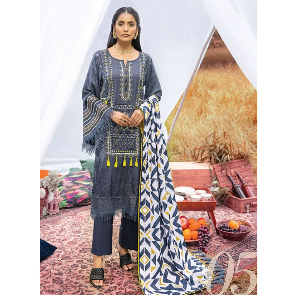 AL Zohaib unstitched 3pc Embroidered Shawl Collection