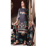 Halima Sultan Cottel Linen Digital Printed Un-Stitched 3 Pcs Suit - 6