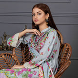 Orchid Modal Satin Digital Printed Un-Stitched 3 Pcs Suit - 8