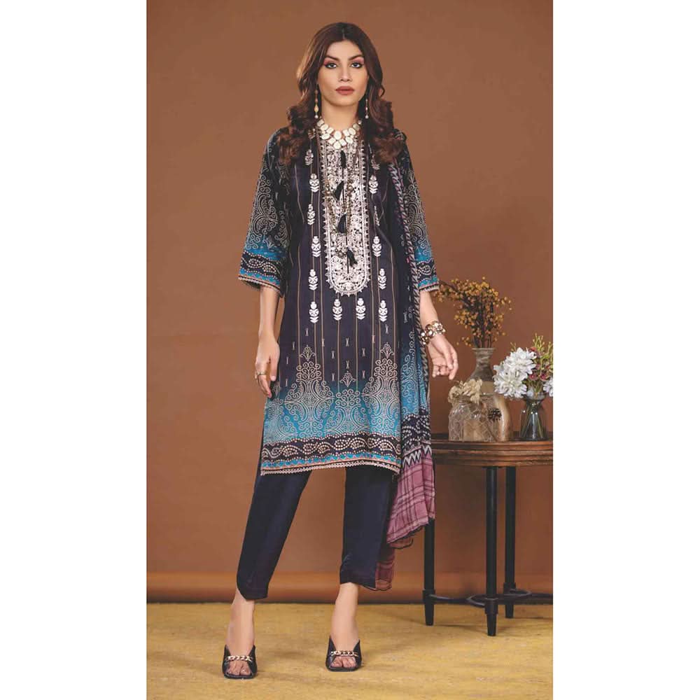 Amani Viscose Embroidered Unstitched 3Pcs Suit - 6970