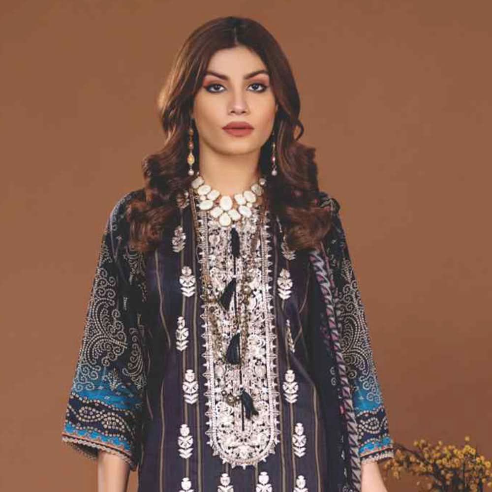 Amani Viscose Embroidered Unstitched 3Pcs Suit - 6970