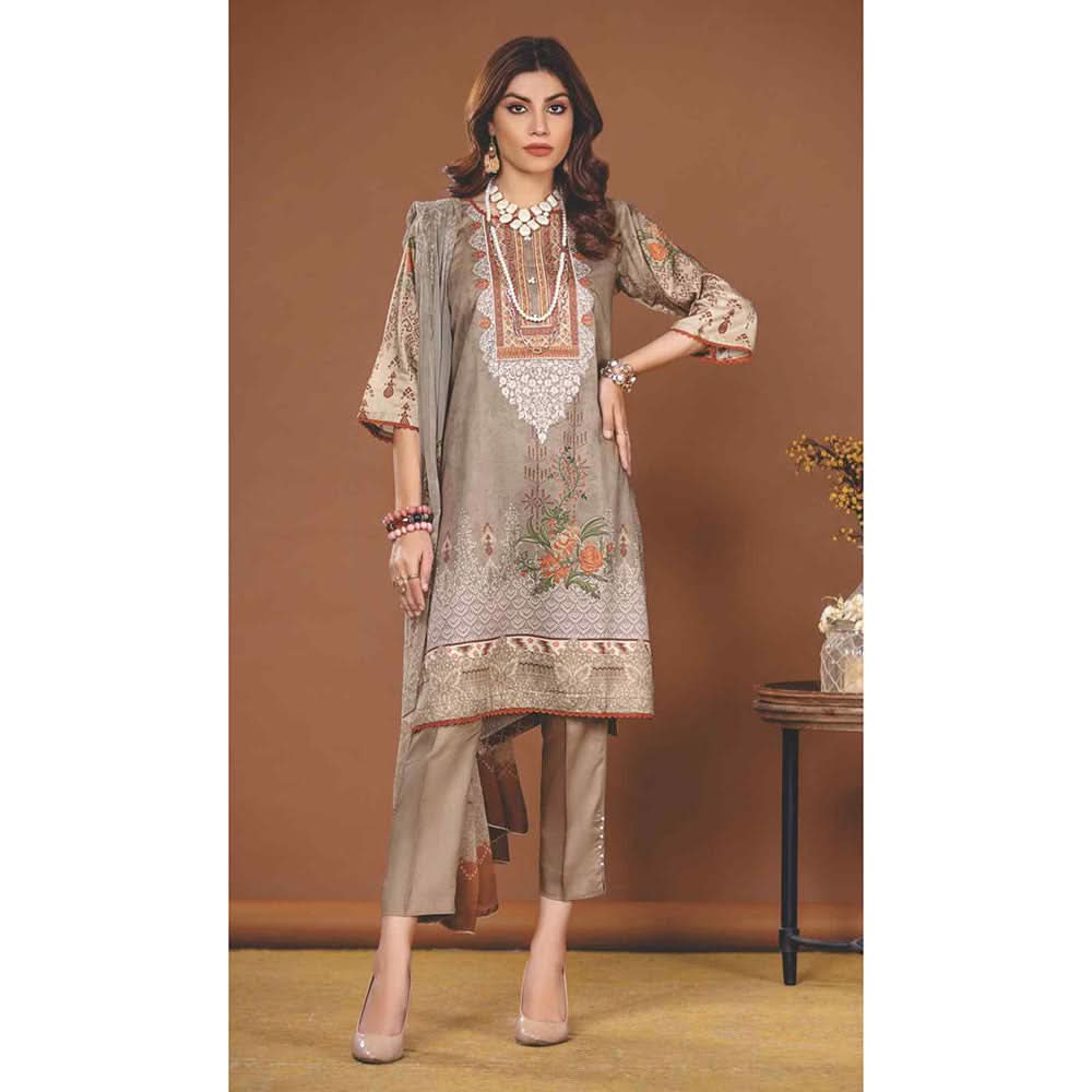 Amani Viscose Embroidered Unstitched 3Pcs Suit - 6968
