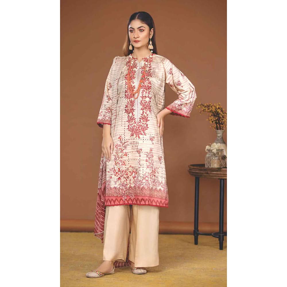 Amani Viscose Embroidered Unstitched 3Pcs Suit - 6966