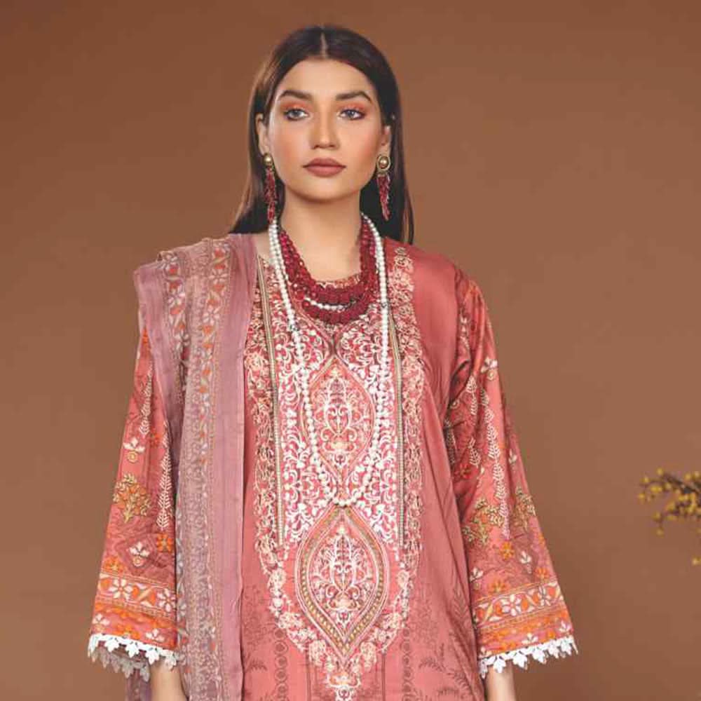 Amani Viscose Embroidered Unstitched 3Pcs Suit - 6964