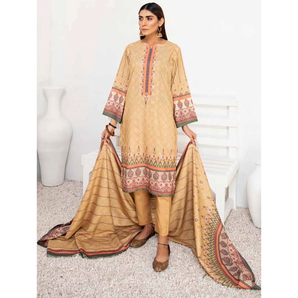 Nazik Karandi Chicken Kari Unstitched 3Pcs Suit - 6538