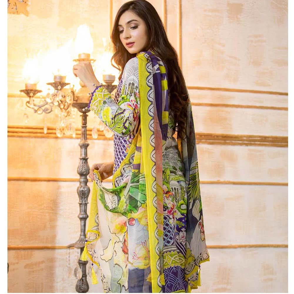 Floriani Viscose ChickenKari Embroidered Unstitched 3Pcs Suit - AY-2851