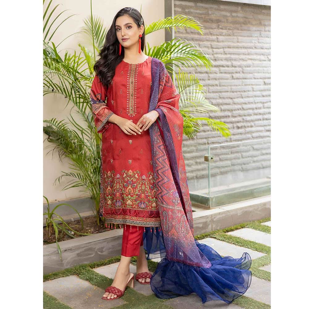 Misha Viscose Embroidered Unstitched 3Pcs Suit - D-9