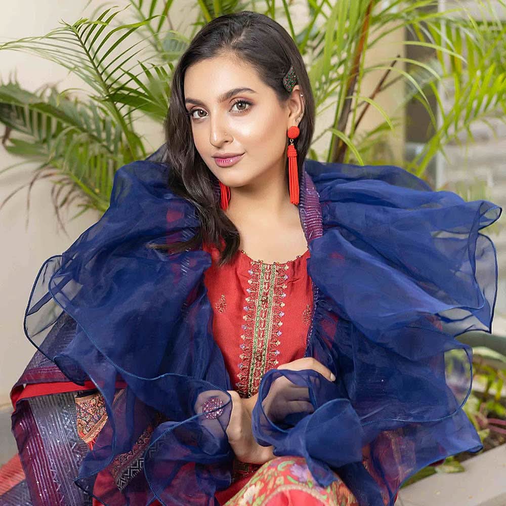 Misha Viscose Embroidered Unstitched 3Pcs Suit - D-9
