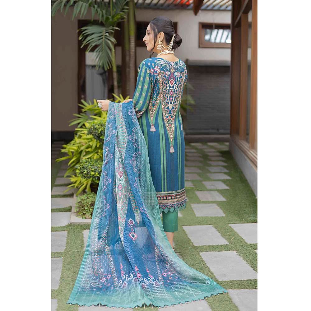 Misha Viscose Embroidered Unstitched 3Pcs Suit - D-3