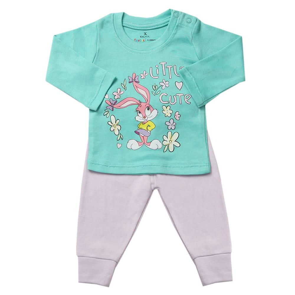 Eminent Newborn Girls 3Pcs Suit - Sea Green