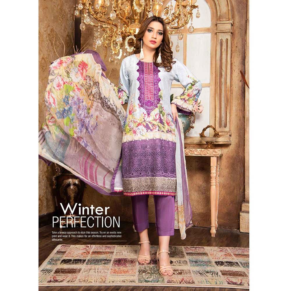 Zaarish Embroidered Viscose Unstitched 3Pcs Suit - Dp-2836
