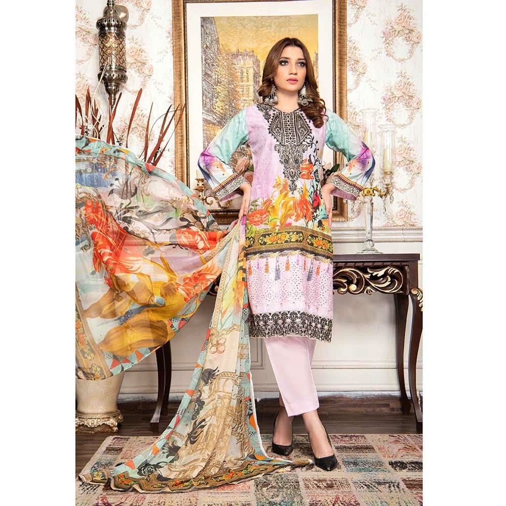 Zaarish Embroidered Viscose Unstitched 3Pcs Suit - Dp-2838