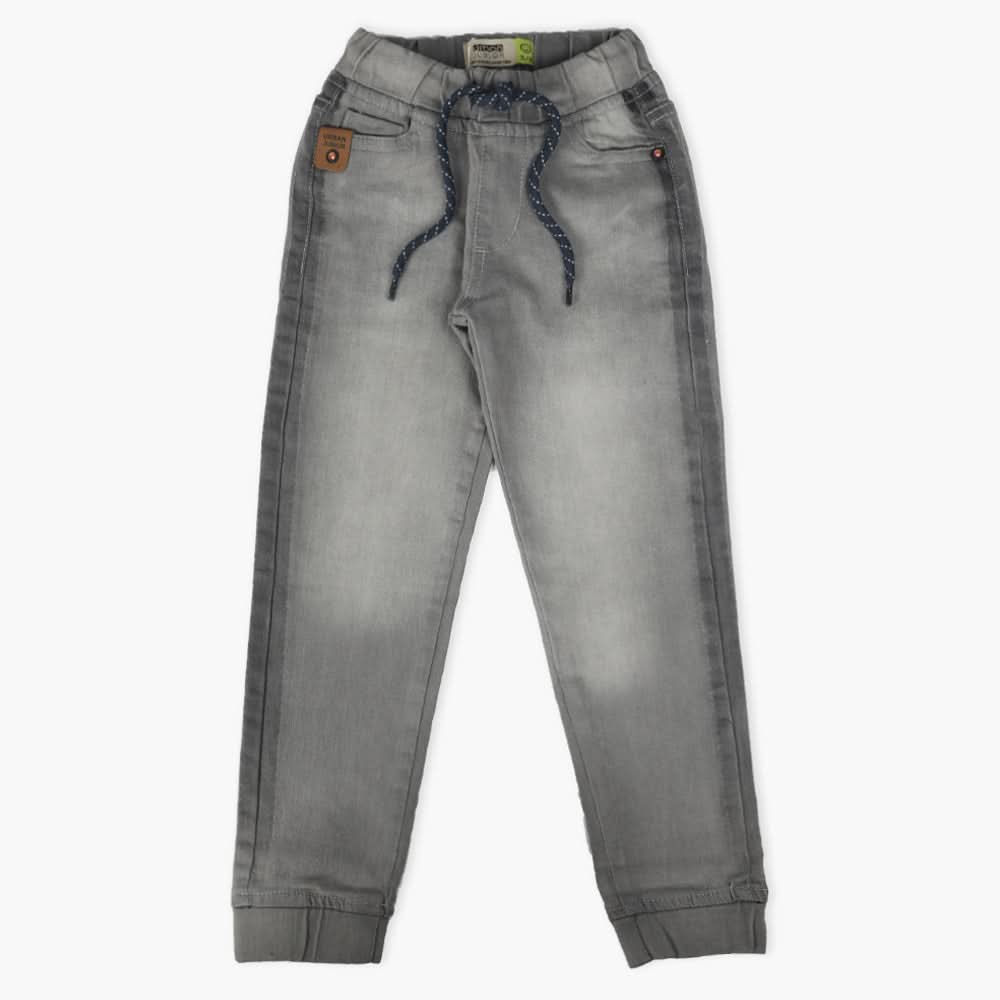 Girls Denim Pant - Grey