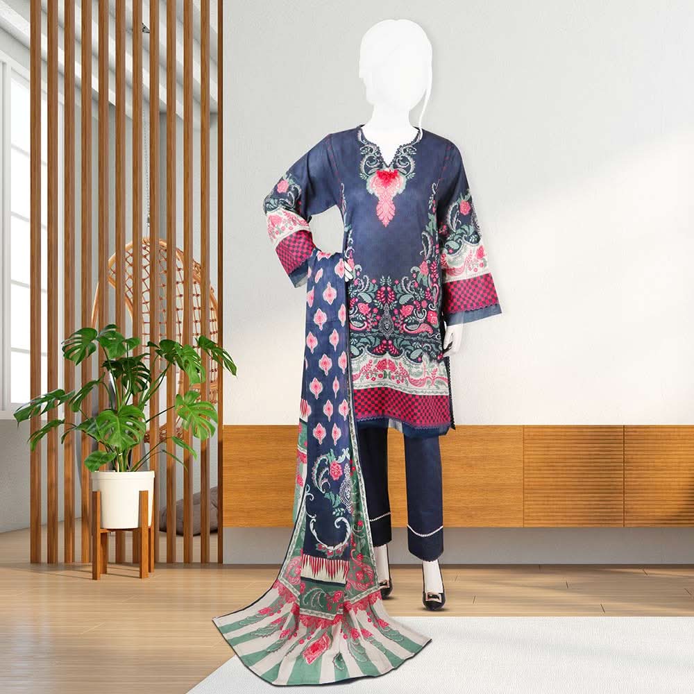 Eminent Digital Khadder Unstitched 3Pcs Suit V1 - 12