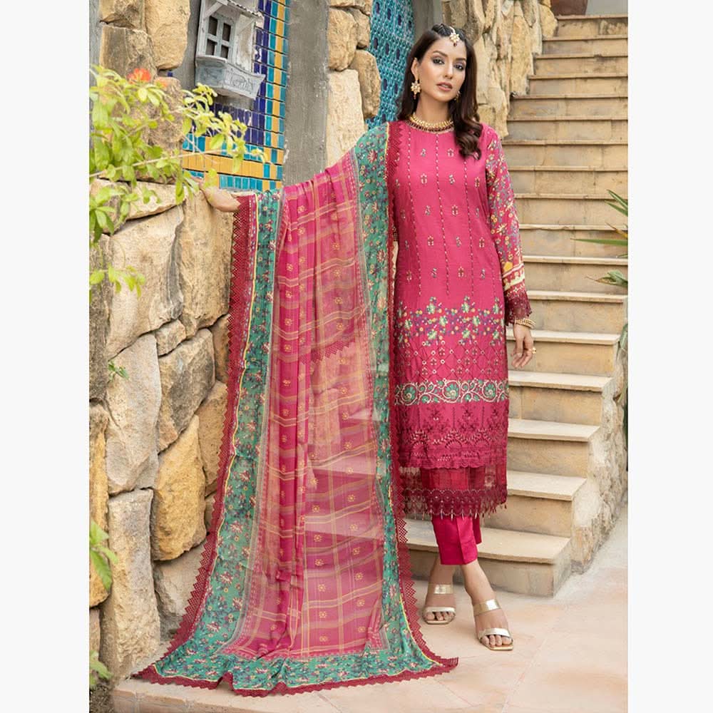 Schick Shahkar Viscose Boring Edition Unstitched 3Pcs Suit - 2
