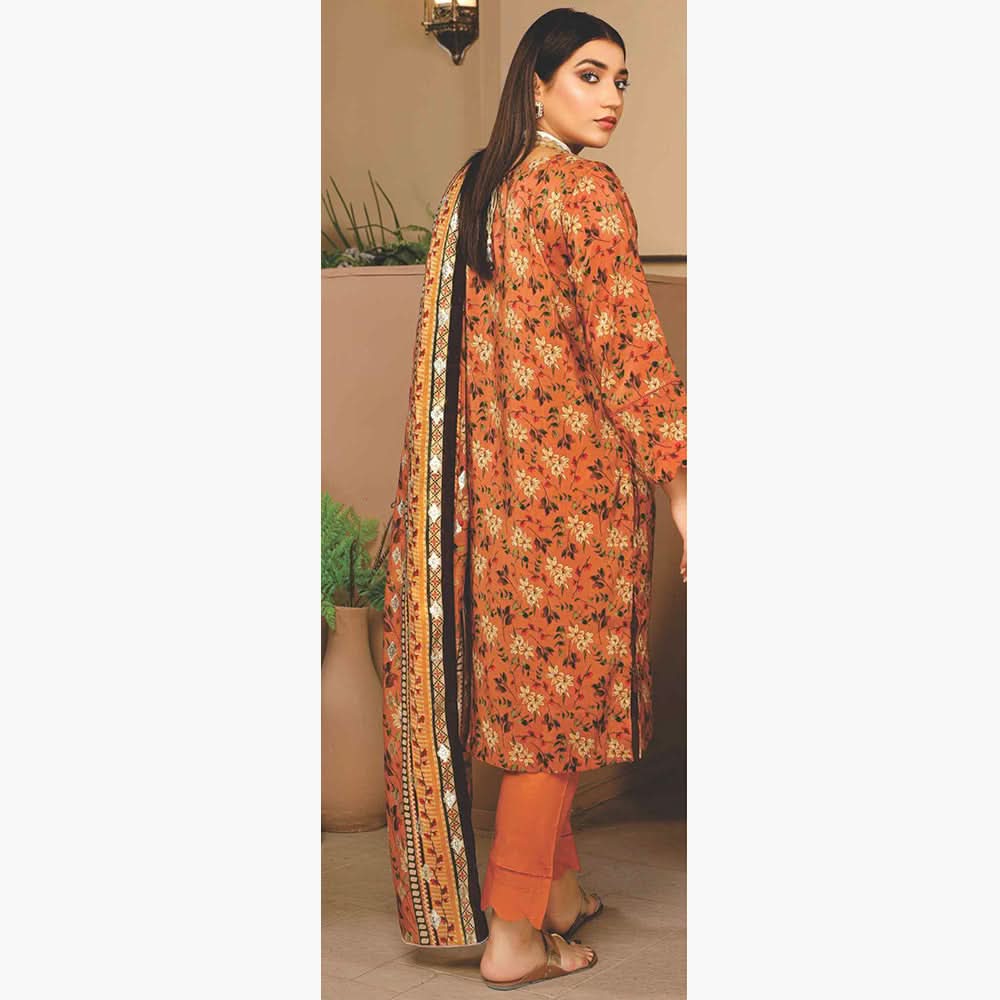 Nizha Linen Printed Luxury Zari Jacquard Unstitched 3Pcs Suit