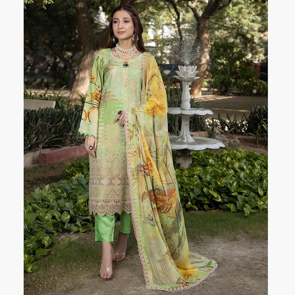 Schick Samar Heavy Embroidered Unstitched 3Pcs Suit