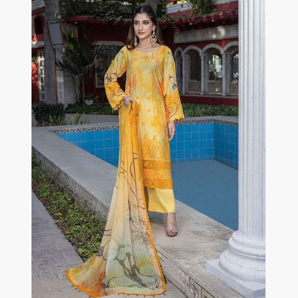 Schick Samar Heavy Embroidered Unstitched 3Pcs Suit