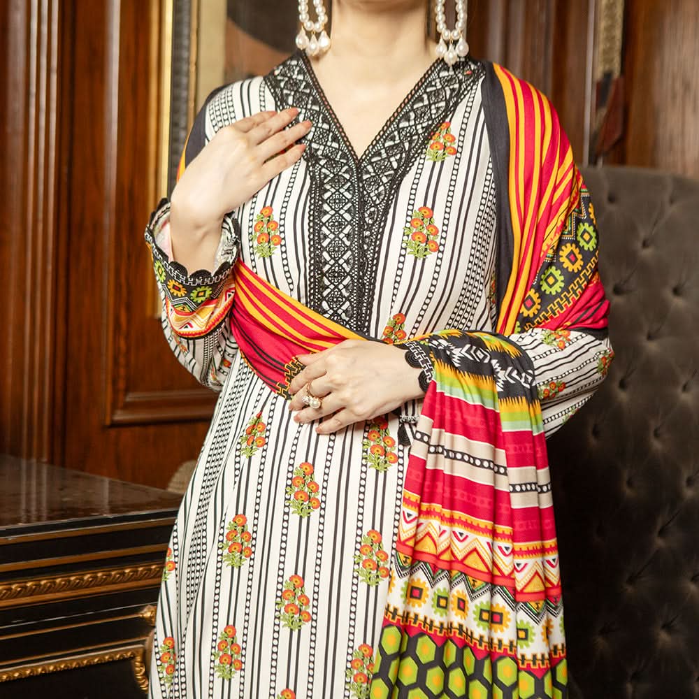 Eminent Printed Cotail Unstitched 3Pcs Suit - 22