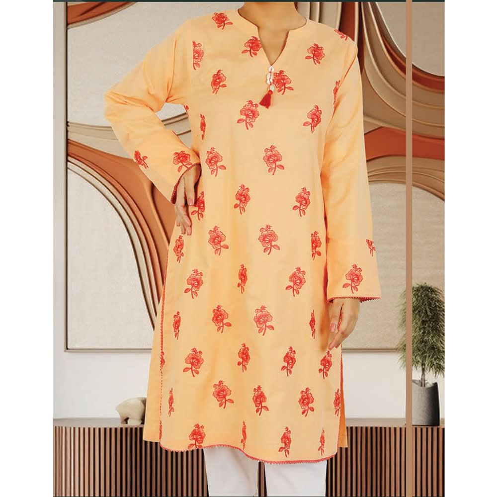 Eminent Embroidered Jacquard Unstitched Kurti - 29