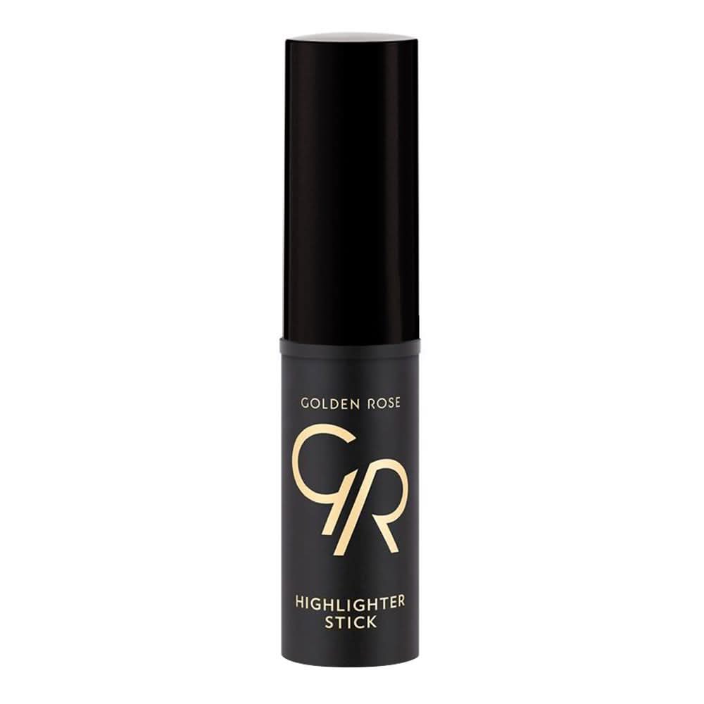 Golden Rose Highlighter Stick, 01 Bright Gold, Instant Radiance, Paraben Free