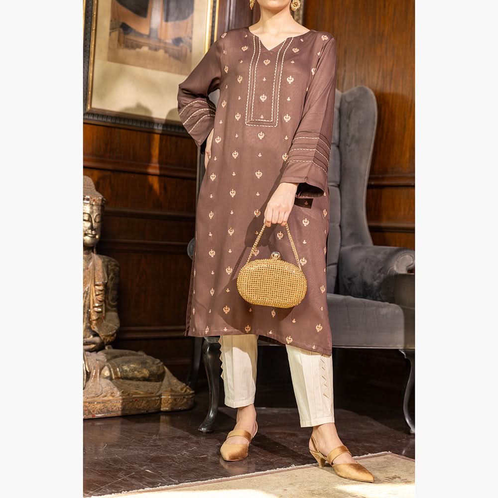 Eminent Women's Embroidered Cotail Unstitched Kurti