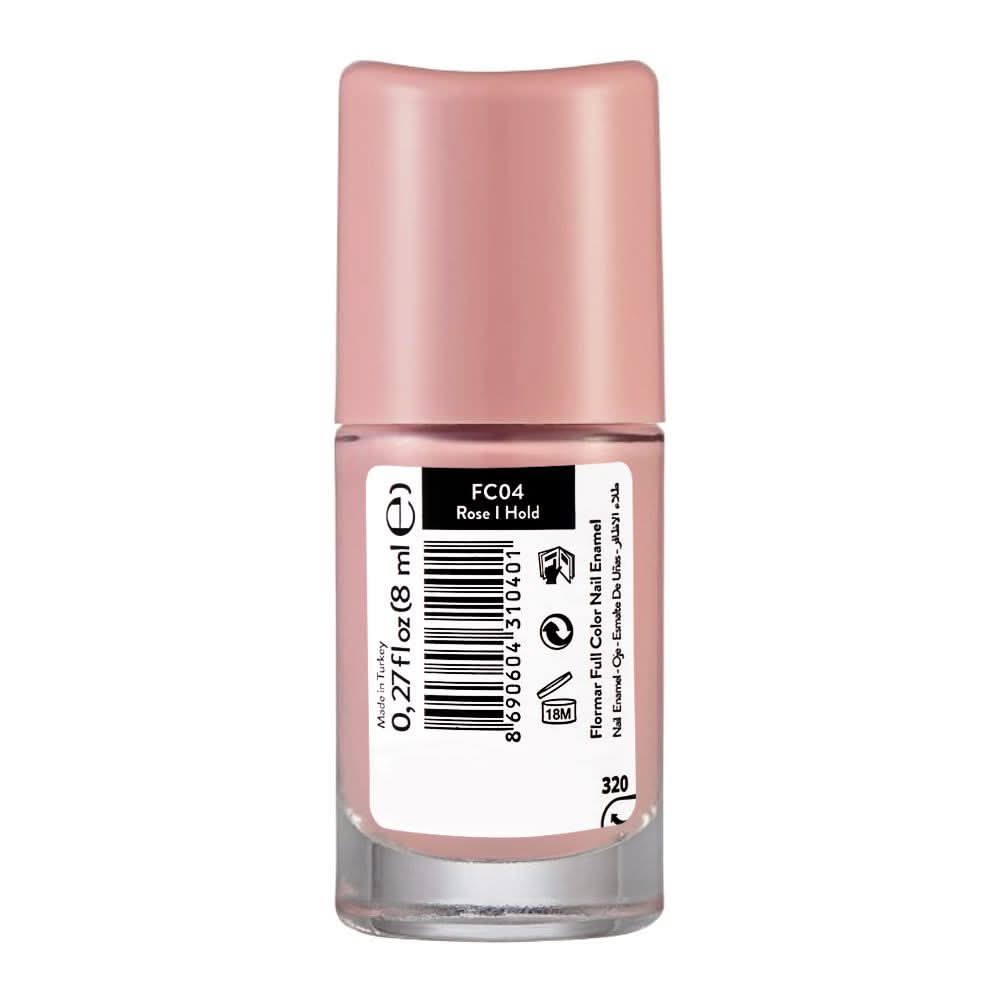 Flormar Full Color Nail Enamel, FC04, Rose I Hold, 8ml