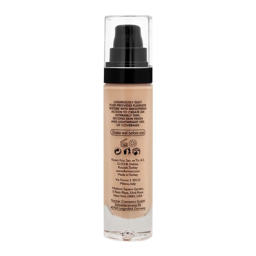 Flormar Invisible Coverage HD Foundation, 60 Ivory 30ml