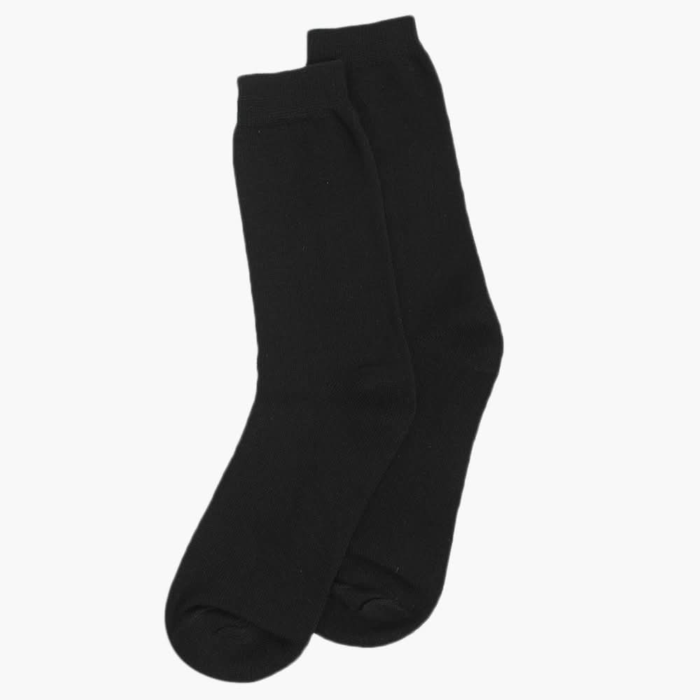 Boys Uniform Cotton Sock - Black