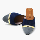 Girls Backless Pump - Blue