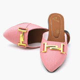 Girls Backless Pump - Pink