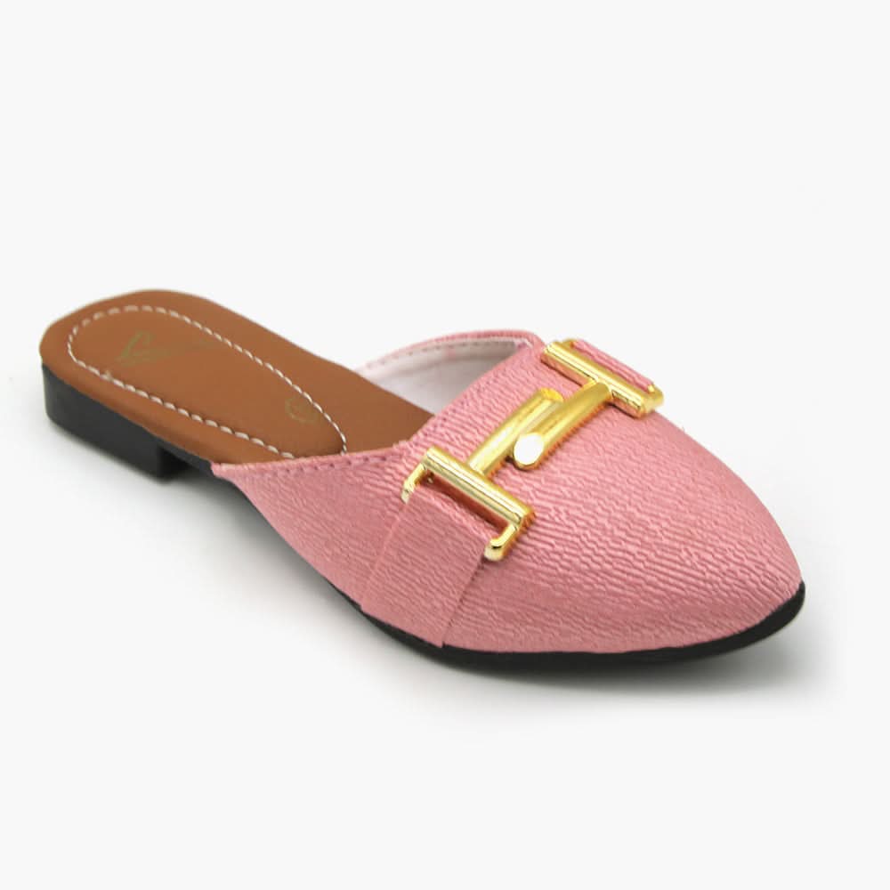 Girls Backless Pump - Pink