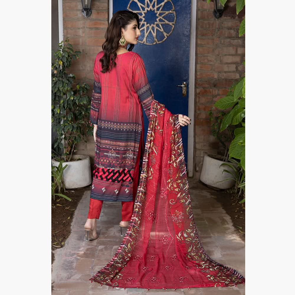 Schick Jaal Series Heavy Embroidered Unstitched 3Pcs Suit - 9