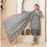 Tawakkal Mayal Viscose Embroidered Unstitched 3Pcs Suit With Shawl