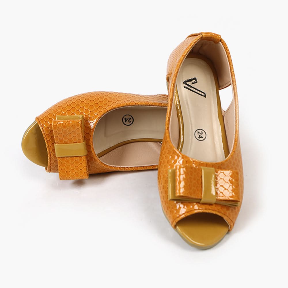 Girls Peeptoe - Yellow