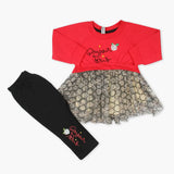Newborn Girls Full Sleeves Suit - Red