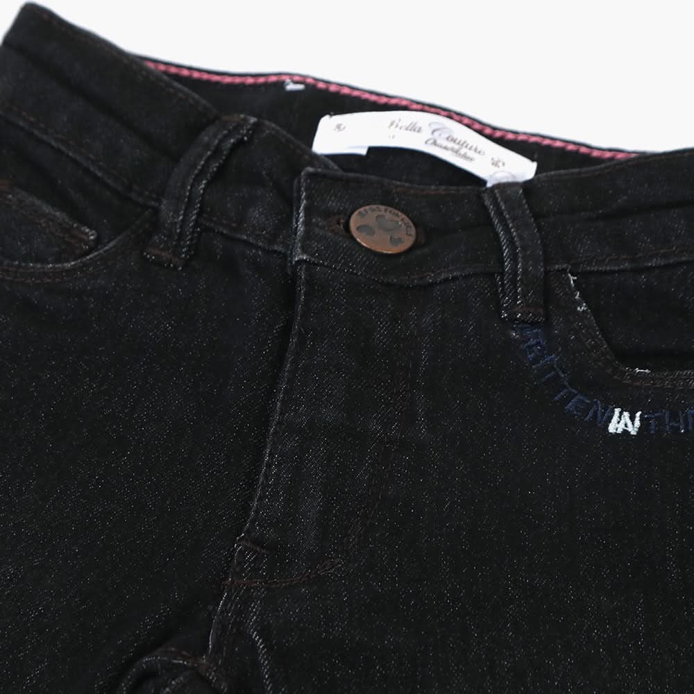 Girls Denim Pant - Black