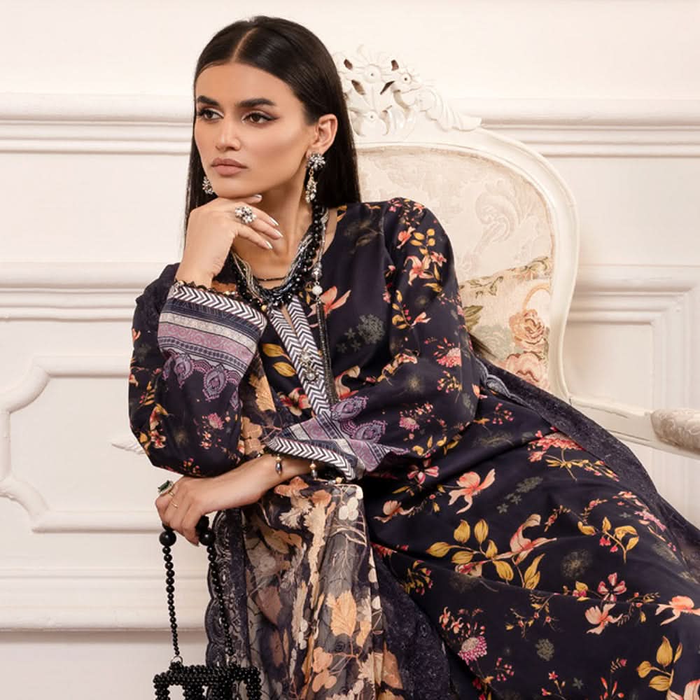 Al-Zohaib Sun Shine Cotton Printed Unstitched 3Pcs Suit - 3