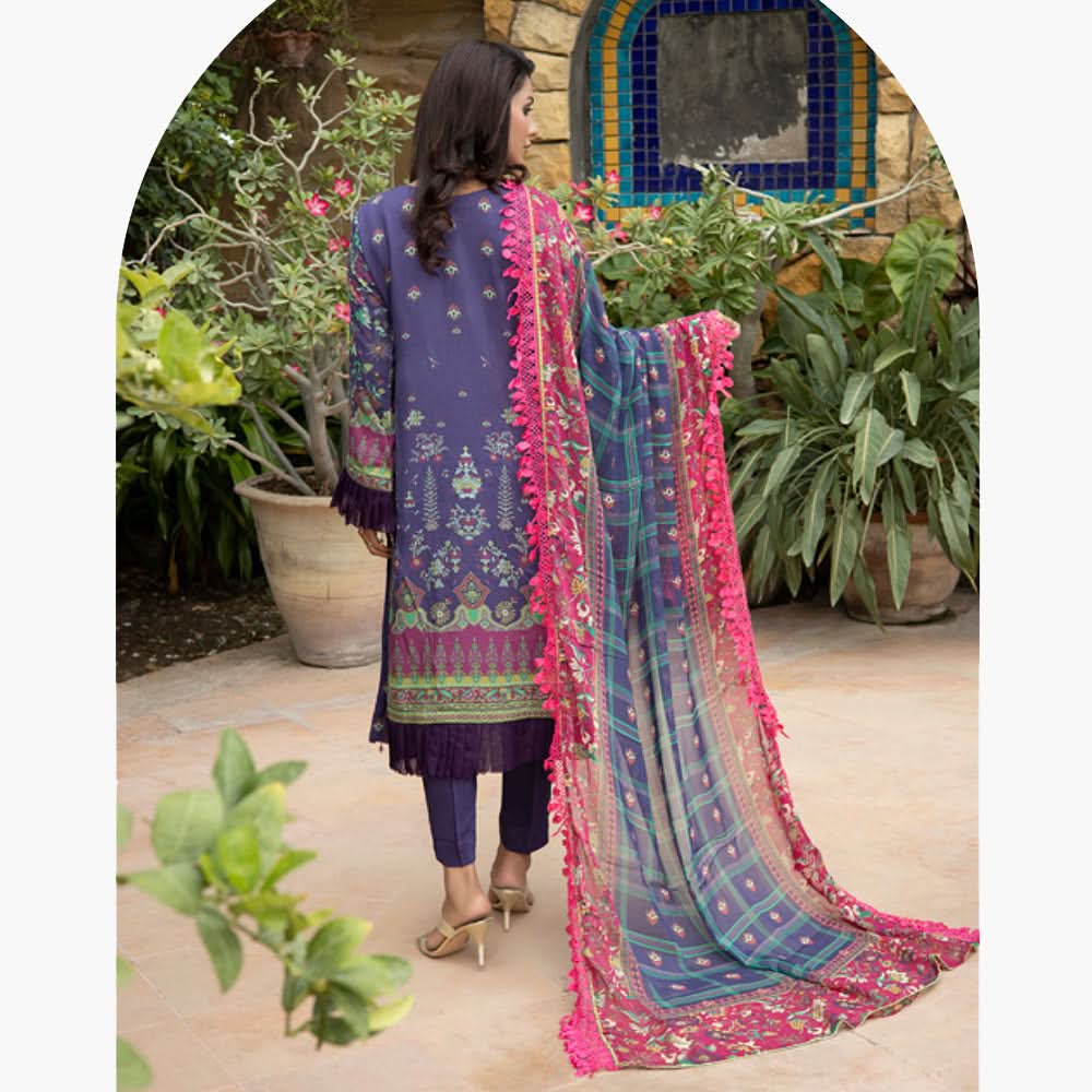 Schick Shahkar Viscose Boring Edition Unstitched 3Pcs Suit - 9