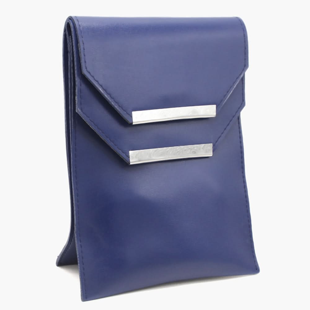 Women's Mobile Shoulder Pouch - Navy Blue