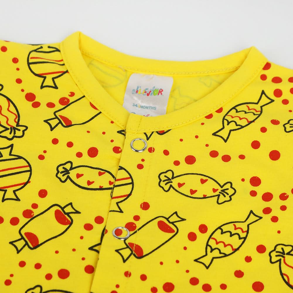 Newborn Girls Romper 1Pcs - Yellow