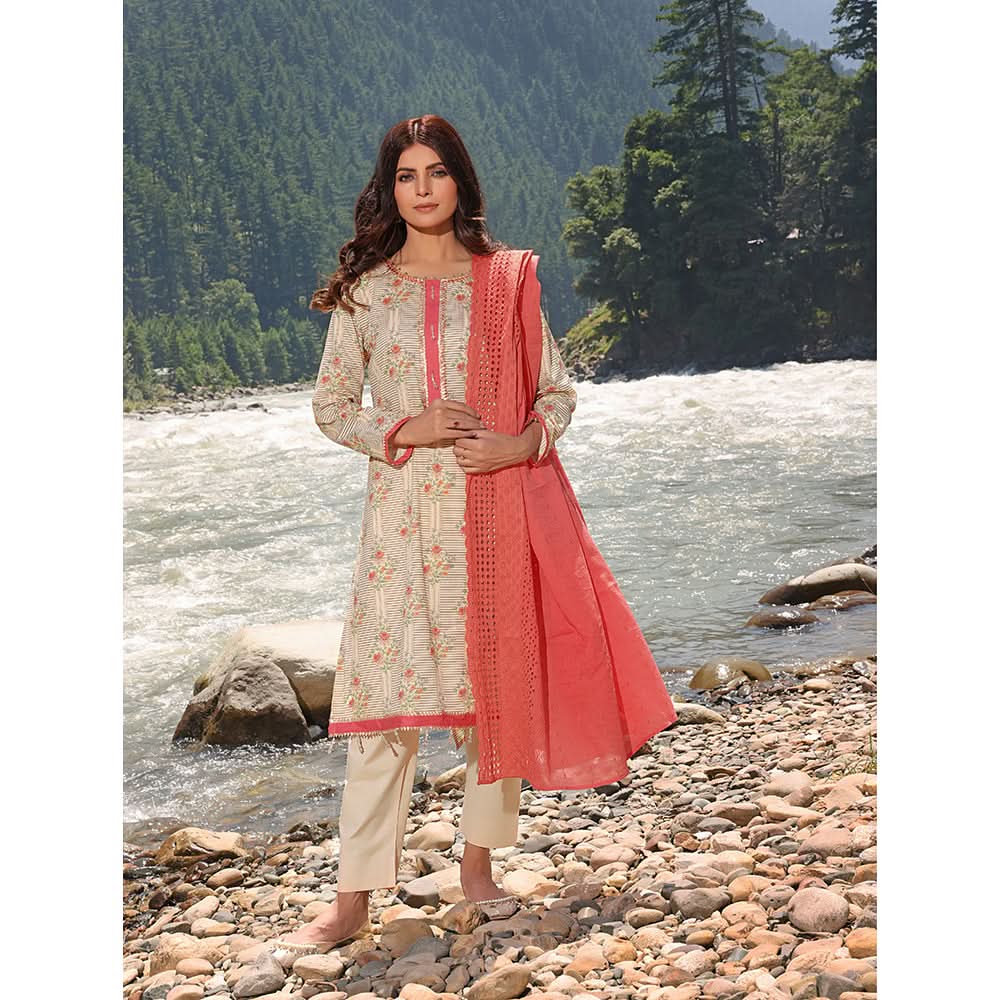 Bin Hameed Zara Lawn Printed Embroidered 3Pcs Suit - CK-10