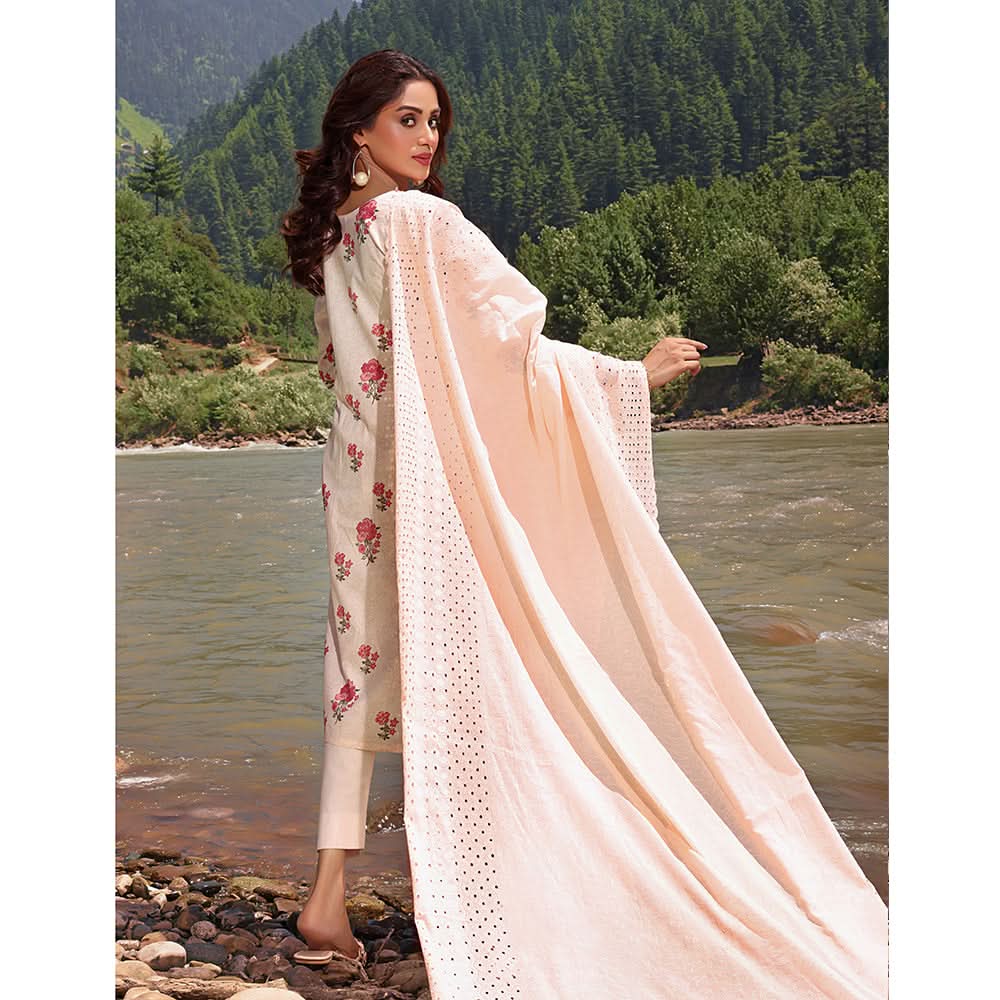Bin Hameed Zara Lawn Printed Embroidered 3Pcs Suit - CK-01