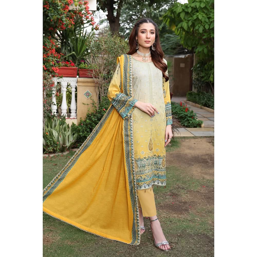 Schick Satrangi Luxury Embroidered Unstitched 3Pcs Suit - 6